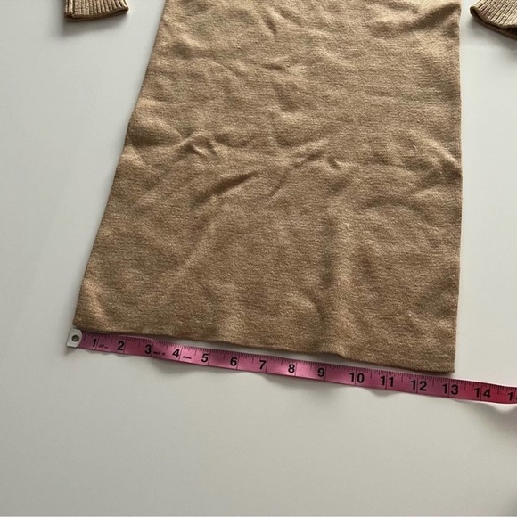 NWT Express sweater dress with balloon sleeves, tan, xs - Picture 7 of 10